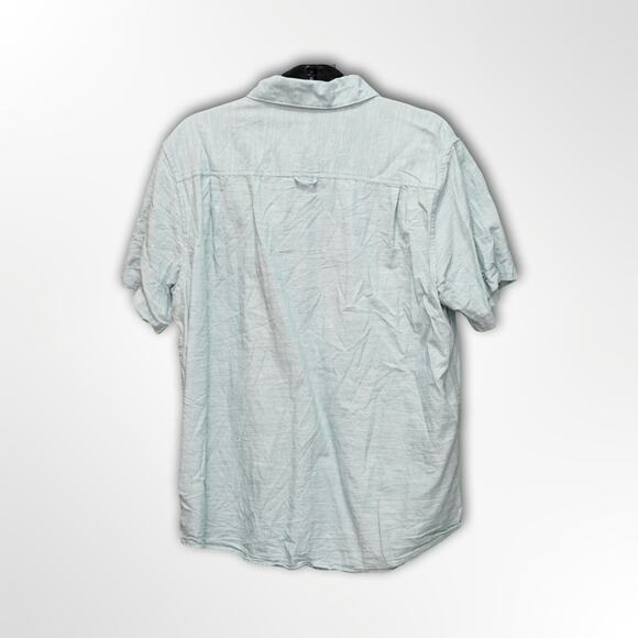 Hurley Men's Green Short Sleeve Button-Down Shirt - Picture 2 of 4